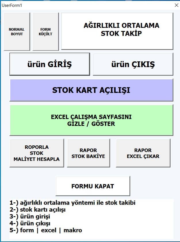 muhasebe Stok Takip Çalışması
